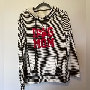 Women’s worn once Dog Mom sweatshirt with hood